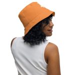 Simple B Orange Bitcoin Reversible Bucket Hat - Image 2