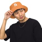 Simple B Orange Bitcoin Reversible Bucket Hat - Image 6