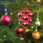 Bitcoin Is For The Honey Badgers Red Wooden Ornament - Image 3