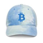 Bitcoin B (Blue Embroidery) Tie Dye Hat