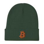 Simply Bitcoin Orange Embroidered Beanie - Image 3