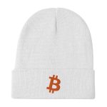 Simply Bitcoin Orange Embroidered Beanie - Image 4