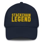 Stackchain Legend (Gold Embroidery) Bitcoin Dad Hat - Image 2