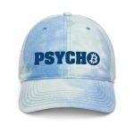 Bitcoin Psycho (Blue Embroidery) Tie Dye Hat