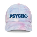Bitcoin Psycho (Blue Embroidery) Tie Dye Hat - Image 4