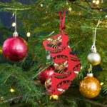 Cyber Hornets Red Bitcoin Wooden Christmas Ornament - Image 5