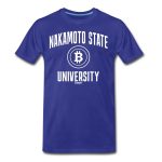 Nakamoto State University (White) Bitcoin T-Shirt - Image 3