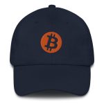 Circle Bitcoin Logo (Orange Embroidery) Dad Hat - Image 3