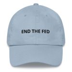 End The Fed (Black Embroidery) Bitcoin Dad Hat - Image 2
