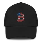 American Flag Bitcoin B Dad Hat - Image 2