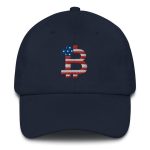 American Flag Bitcoin B Dad Hat - Image 3