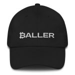 Baller Bitcoin B (White Embroidery) Dad Hat