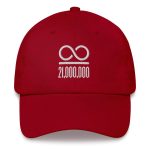 Infinity/21,000,000 (White Embroidery) Bitcoin Dad Hat - Image 2
