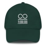 Infinity/21,000,000 (White Embroidery) Bitcoin Dad Hat - Image 3