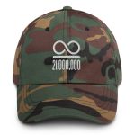 Infinity/21,000,000 (White Embroidery) Bitcoin Dad Hat - Image 4
