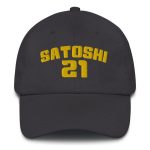 Satoshi 21 (Gold Embroidery) Bitcoin Dad Hat - Image 3