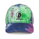 Bitcoin B Circle Logo With Text (Black Embroidery) Tie Dye Hat - Image 3