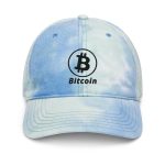 Bitcoin B Circle Logo With Text (Black Embroidery) Tie Dye Hat - Image 4