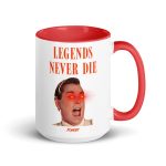 Legends Never Die Bitcoin White Coffee Mug - Image 5