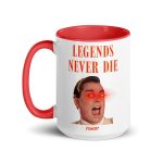 Legends Never Die Bitcoin White Coffee Mug - Image 6