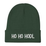 Ho Ho HODL Bitcoin Embroidered Beanie - Image 3