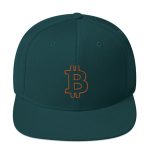 Bitcoin B Outline (Orange Embroidery) Snapback Hat - Image 2