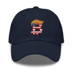 Orange American Man Bitcoin Dad Hat - Image 3