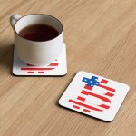 American Bitcoin Cork-Back Coaster