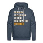 Democrat Republican Conservative Liberal Bitcoiner (White Lettering) Bitcoin Hoodie Sweatshirt - Image 2