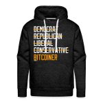Democrat Republican Conservative Liberal Bitcoiner (White Lettering) Bitcoin Hoodie Sweatshirt - Image 3