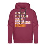 Democrat Republican Conservative Liberal Bitcoiner (White Lettering) Bitcoin Hoodie Sweatshirt - Image 6