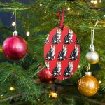 Bitcoin Is For The Cats Red Wooden Ornament - Image 4