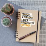 Democrat Republican Conservative Liberal Bitcoiner (Black Lettering) Bitcoin Sticker - Image 2