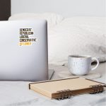 Democrat Republican Conservative Liberal Bitcoiner (Black Lettering) Bitcoin Sticker - Image 3