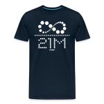 Infinity Divided By 21 Million Bitcoin (White Dotted) T-Shirt - Image 2