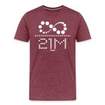 Infinity Divided By 21 Million Bitcoin (White Dotted) T-Shirt - Image 3