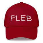 Pleb (White Embroidery) Bitcoin Dad Hat