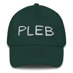 Pleb (White Embroidery) Bitcoin Dad Hat - Image 4