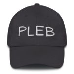Pleb (White Embroidery) Bitcoin Dad Hat - Image 5