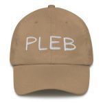 Pleb (White Embroidery) Bitcoin Dad Hat - Image 7