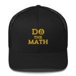 Do The Math (Gold Embroidery) Bitcoin Retro Trucker Hat - Image 3