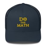 Do The Math (Gold Embroidery) Bitcoin Retro Trucker Hat - Image 4