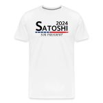 Satoshi For President 2024 (Black Lettering) Bitcoin T-Shirt - Image 2