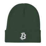 Simply Bitcoin White Embroidered Beanie - Image 4