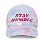 Stay Humble (Pink Embroidery) Bitcoin Tie Dye Hat