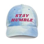 Stay Humble (Pink Embroidery) Bitcoin Tie Dye Hat - Image 4