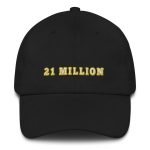 21 Million (Gold Outline) Bitcoin Dad Hat