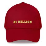 21 Million (Gold Outline) Bitcoin Dad Hat - Image 3