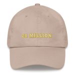 21 Million (Gold Outline) Bitcoin Dad Hat - Image 8