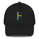 Swedish Flag Bitcoin B Dad Hat - Image 2